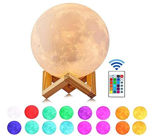 Moon Light Lamp, 3D, Color Changing with rechargeable battery, Pack of