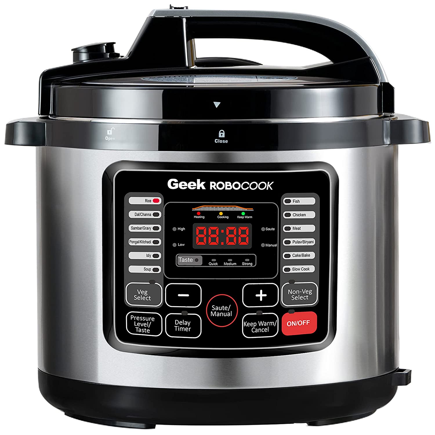 Black 5L Multi Function Digital Electric Pressure Cooker Non-Stick Rice Pot 